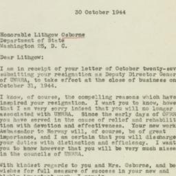 Letter: 1944 October 30
