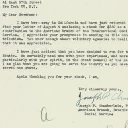 Letter: 1949 September 1