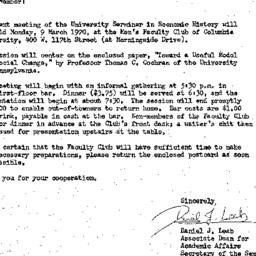 Announcements, 1970-02-23. ...