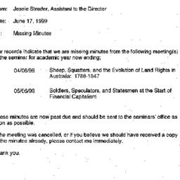 Correspondence, 1999-06-17....