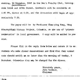 Announcements, 1968-11-25. ...