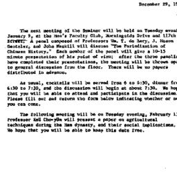 Announcements, 1967-12-29. ...