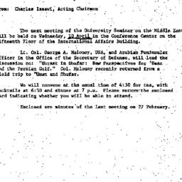 Announcements, 1974-03-27. ...