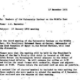 Announcements, 1971-12-17. ...