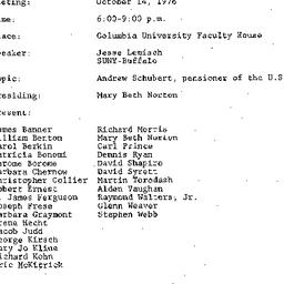 Minutes, 1975-10-14. Early ...