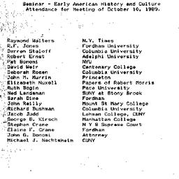 Minutes, 1989-10-10. Early ...