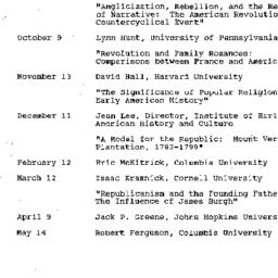 Schedules, Early American H...