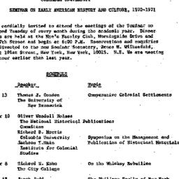 Schedules, Early American H...