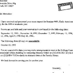 Correspondence, 1996-07-28....