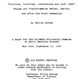 Speaker's paper, 1995-0...