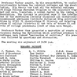 Minutes, 1969-12-09. Early ...