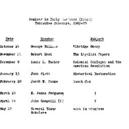 Schedules, Early American H...