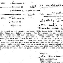 Correspondence, 1996-05-29....