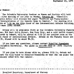 Announcements, 1975-09-23. ...