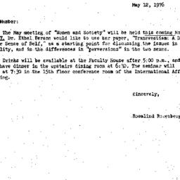 Announcements, 1976-05-12. ...