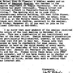 Announcements, 1978-11-29. ...