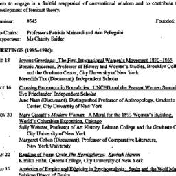 Schedules, Women and Societ...
