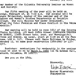 Announcements, 1980-01-30. ...