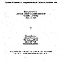 Speaker's paper, 1999-0...