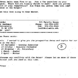 Correspondence, 1999-04-29....