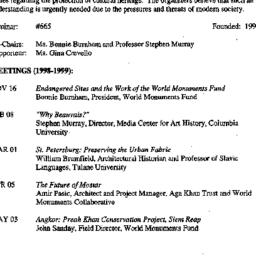 Schedules, Historic Monumen...