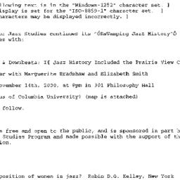 Announcements, 2000-11-14. ...