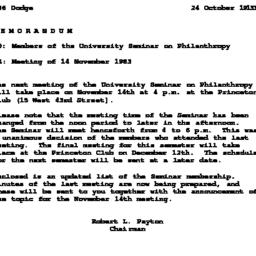 Announcements, 1983-10-24. ...