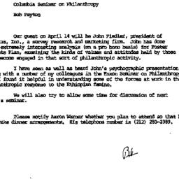 Announcements, 1986-04-04. ...