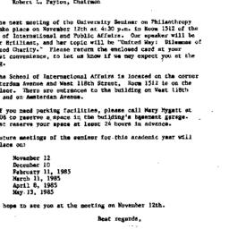Announcements, 1984-10-15. ...