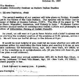 Announcements, 1997-10-20. ...