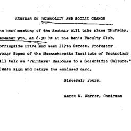 Announcements, 1965-12-09. ...