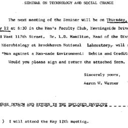 Announcements, 1966-05-12. ...