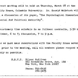 Announcements, 1974-03-14. ...