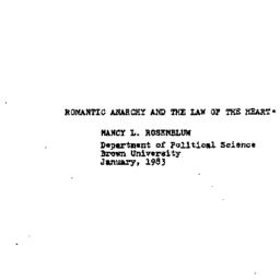 Speaker's paper, 1983-0...