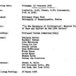 Announcements, 1978-02-16. ...