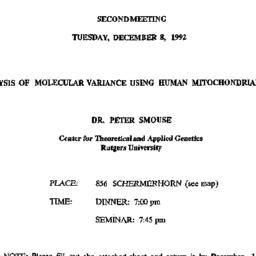 Announcements, 1992-12-08. ...