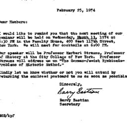 Correspondence, 1974-02-25....