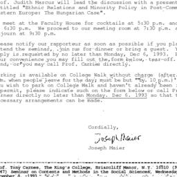 Announcements, 1993-12-08. ...