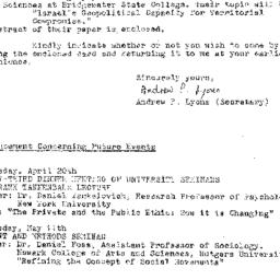 Announcements, 1977-04-13. ...