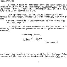 Announcements, 1977-02-09. ...