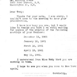 Correspondence, 1961-03-08....
