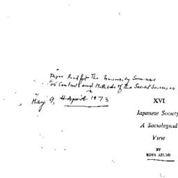 Speaker's paper, 1973-0...