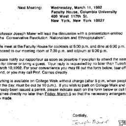 Announcements, 1992-03-11. ...