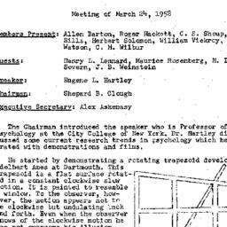 Minutes, 1958-03-24. Conten...