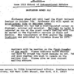 Announcements, 1975-10-07. ...