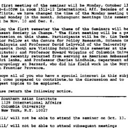 Announcements, 1980-10-13. ...