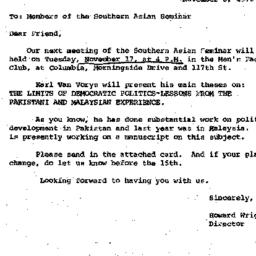 Announcements, 1970-11-06. ...