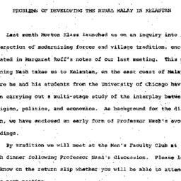 Announcements, 1969-11-10. ...