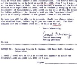 Announcements, 1965-04-13. ...