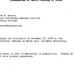 Speaker's paper, 1998-1...